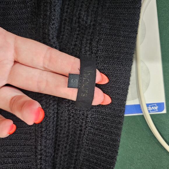 NWT h:ours Paeton Crochet Mini Skirt in Black - Picture 8 of 8